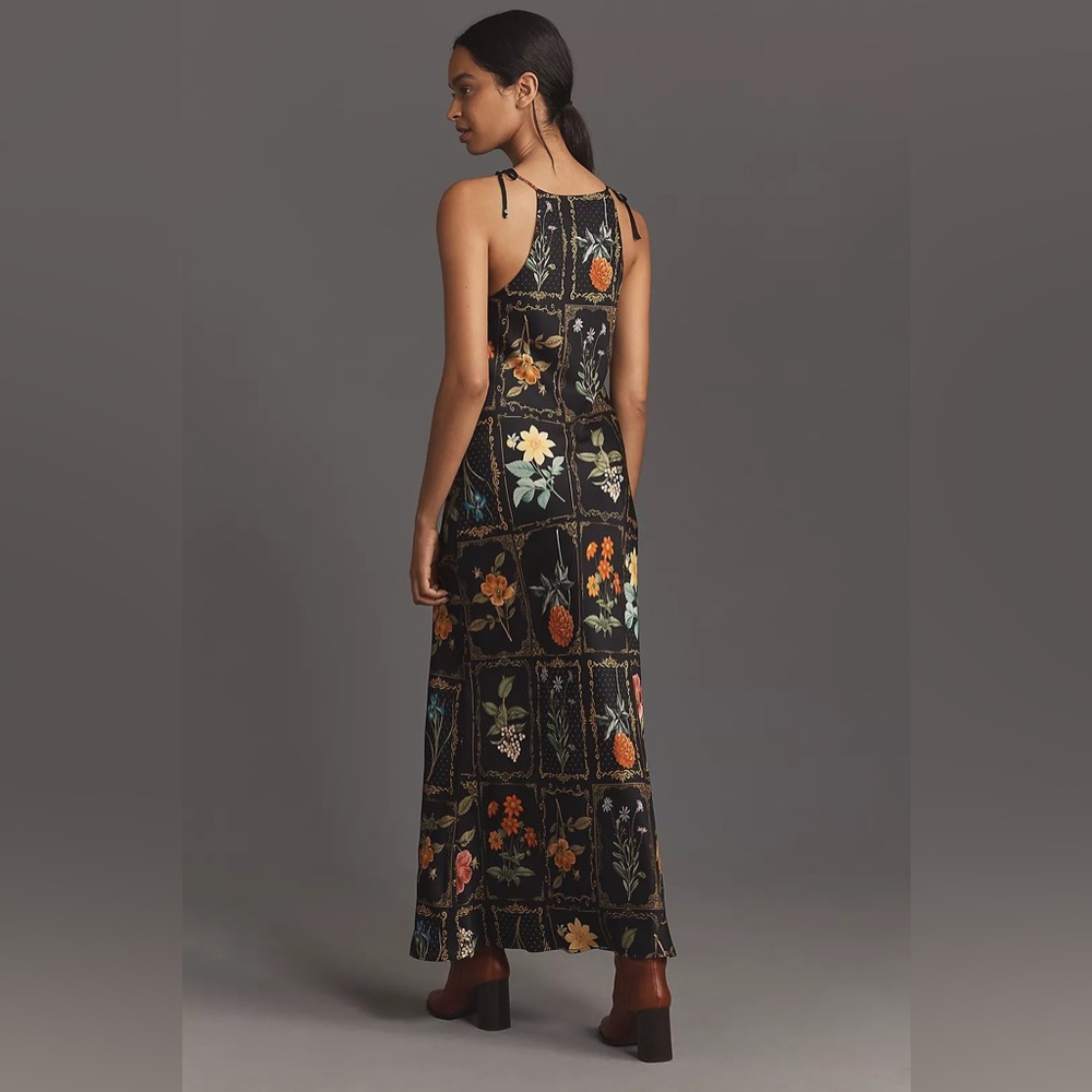 Anthropologie Tie-Neck Column Midi Dress - Picture 2 of 6